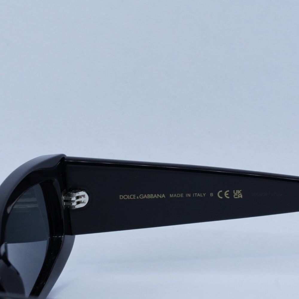 🕶️ New Dolce & Gabbana DG4445 501/87 Sunglasses -Black Frame, Dark Grey Lenses - Picture 6 of 11